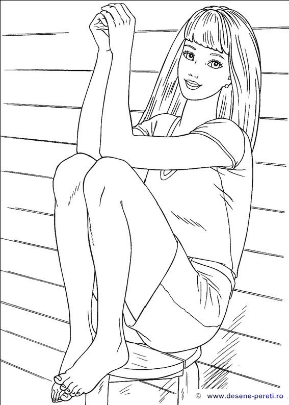 barbie desene colorat